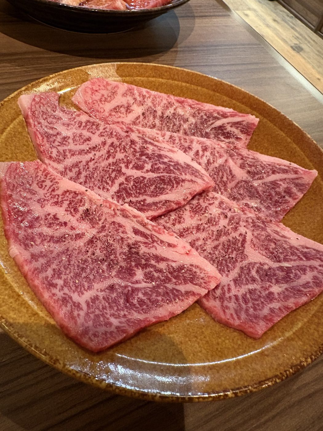 焼きしゃぶ。薄切りをさっとくぐらせて
